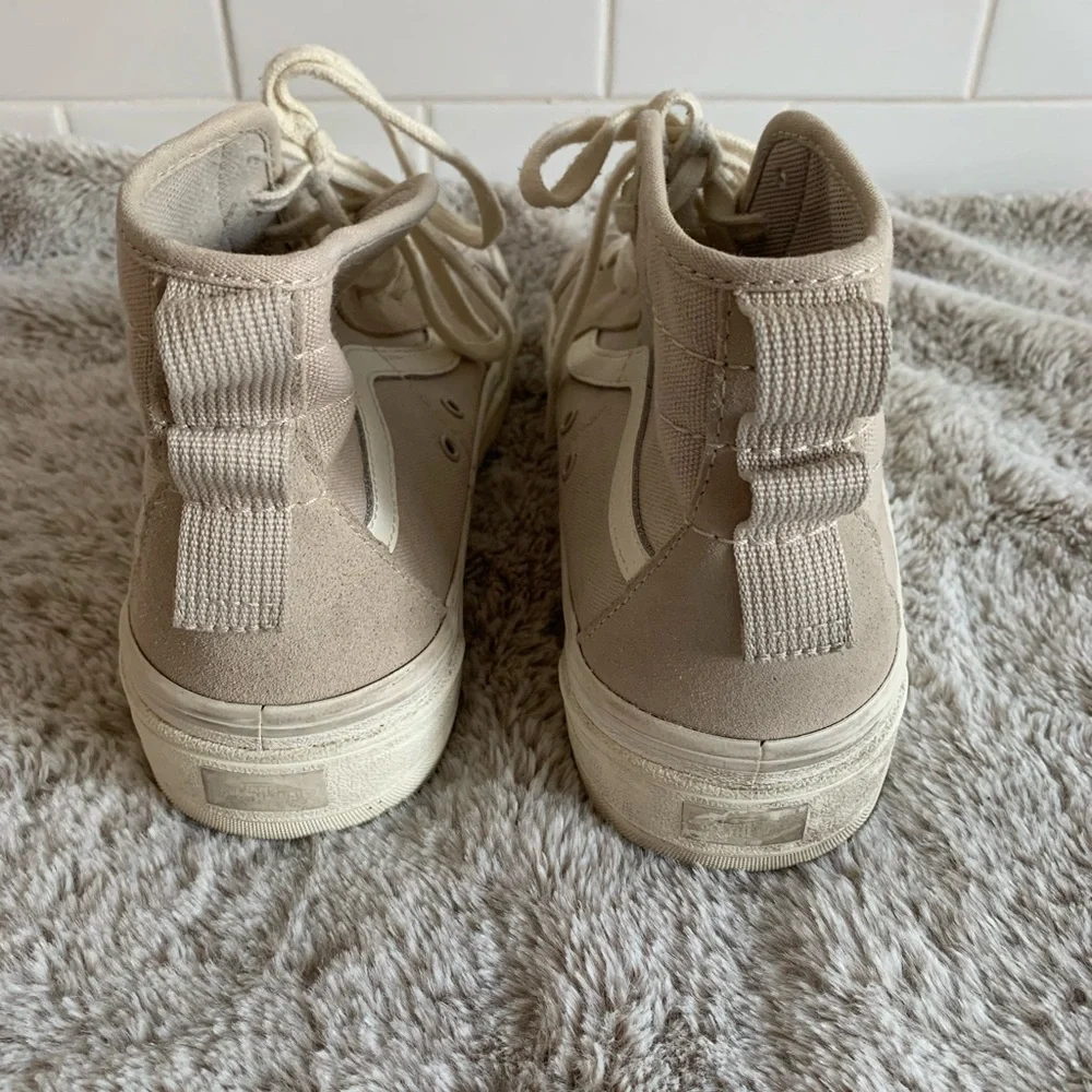 VANS Beige Sentry Sk8-Hi WC High Top Unisex Lugged Soles Sneakers 6.5M 8W - Picture 4 of 9